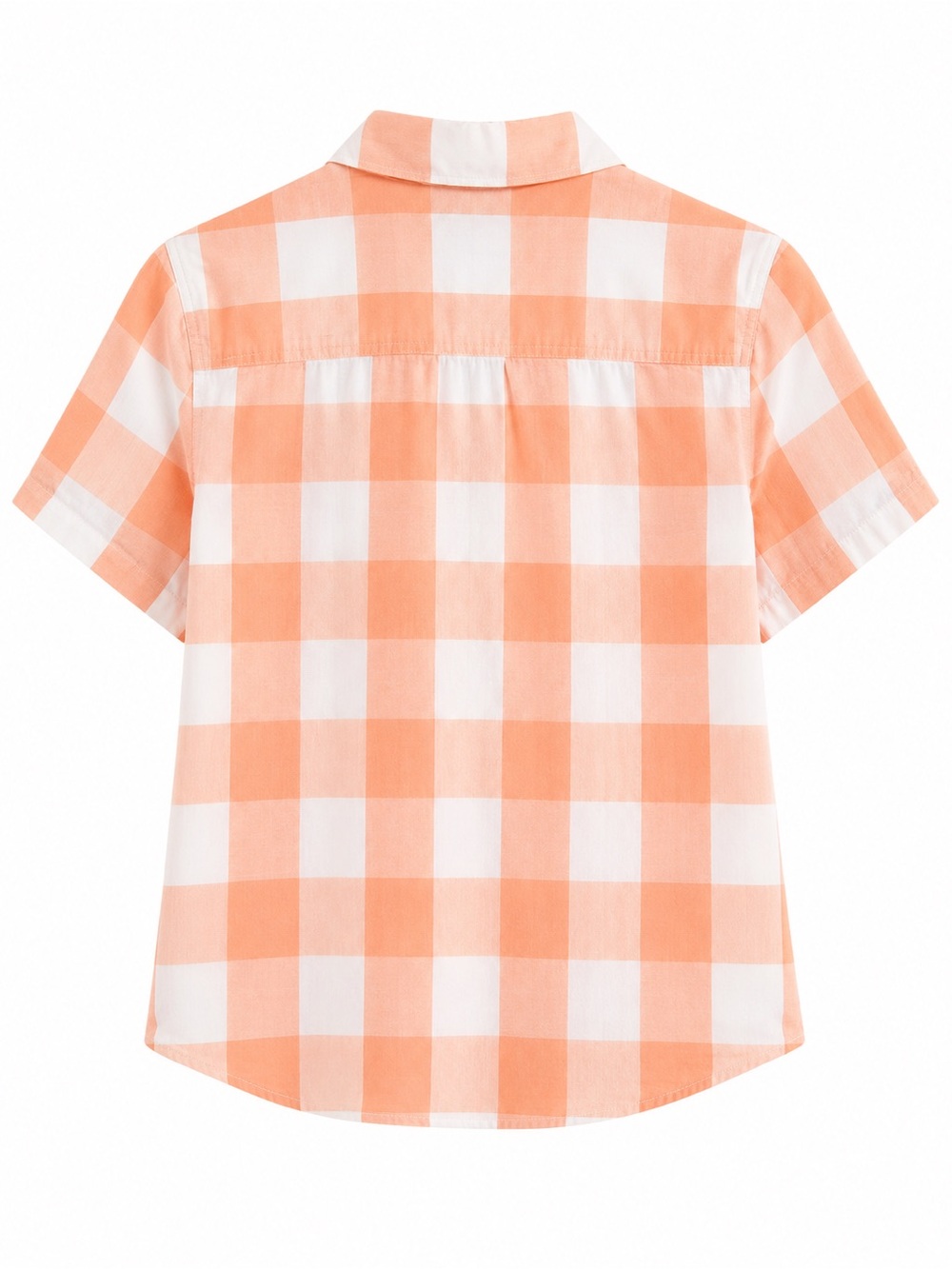 J. Crew Coral and White Gingham Button-Up Shirt - Picture 2 of 3